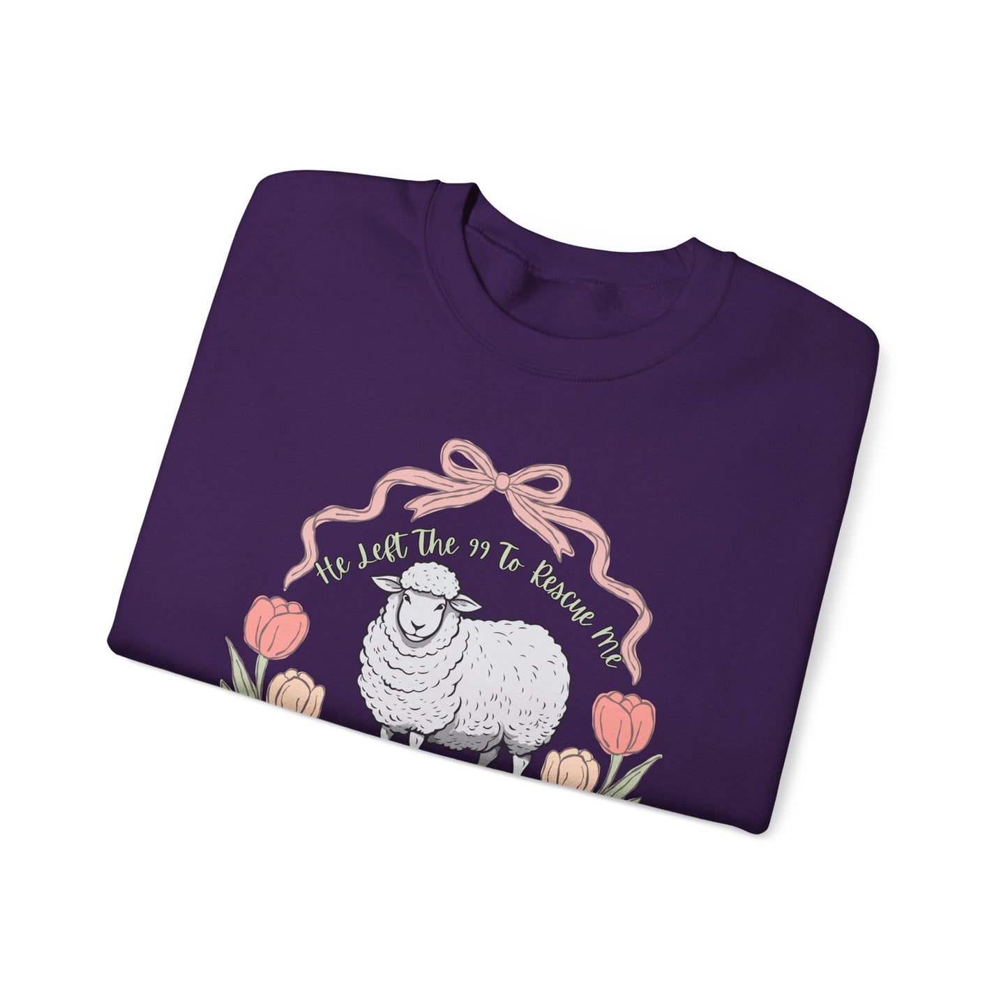 HE LEFT THE 99 WITH RIBBON FRAME ADULT SWEATSHIRT - FRONT AND BACK PRINT