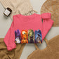 GILDAN - Spooky Season Halloween Crewneck Sweatshirt — Ghost, Jack-O'-Lantern & Black Cat Design