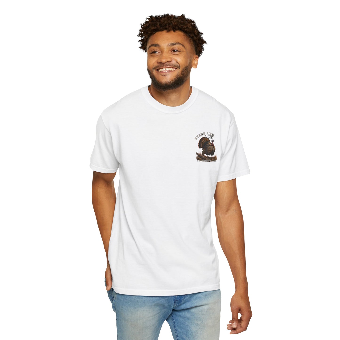 COMFORT COLORS - Stand Firm Turkey T-Shirt – Patriotic Thanksgiving Graphic Tee