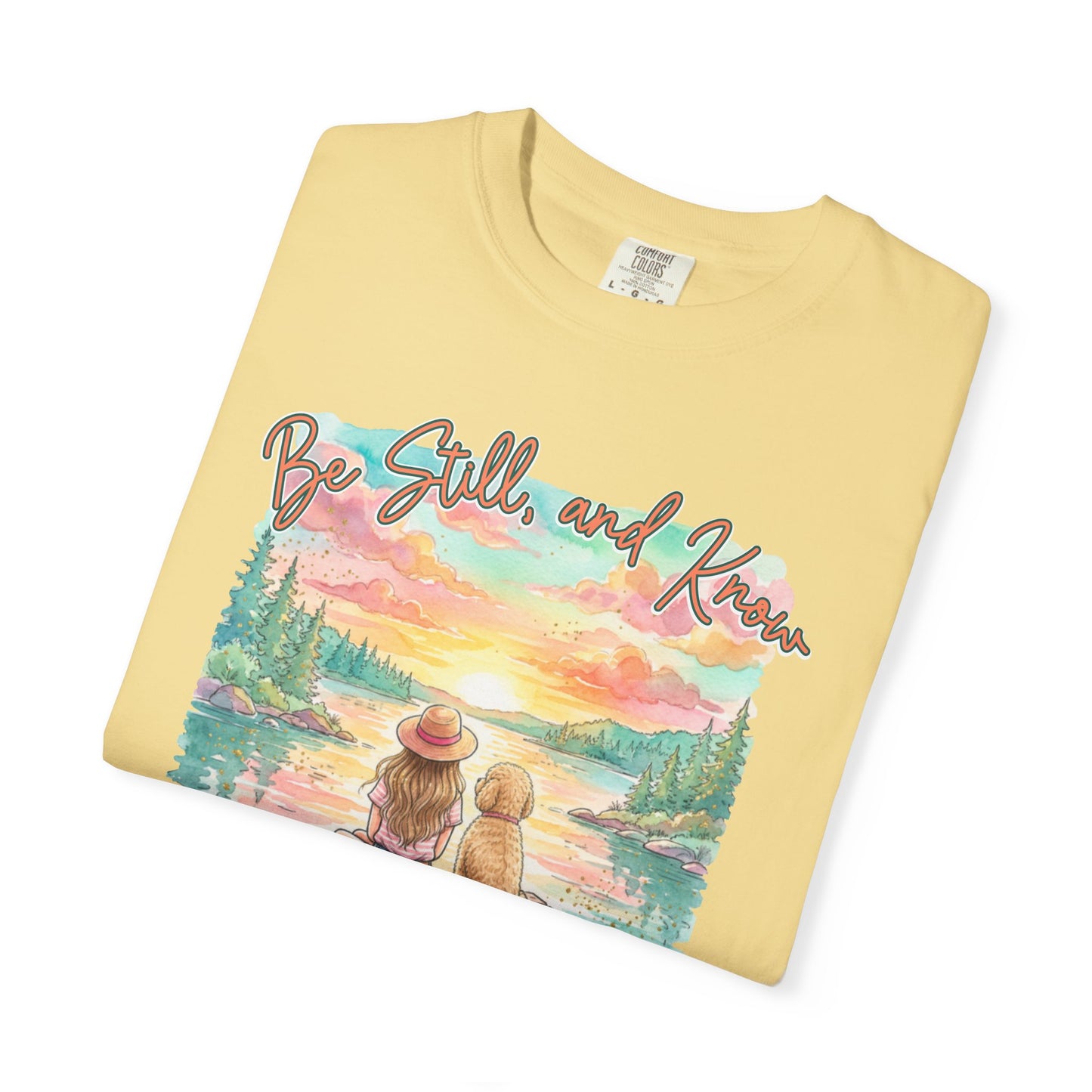 COMFORT COLORS - That I May Know T-Shirt — 'Be Still and Know' Scenic Faith Tee