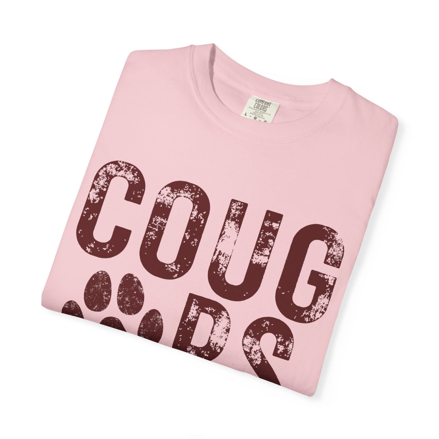 COMFORT COLORS - Cougars Distressed Paw T-Shirt
