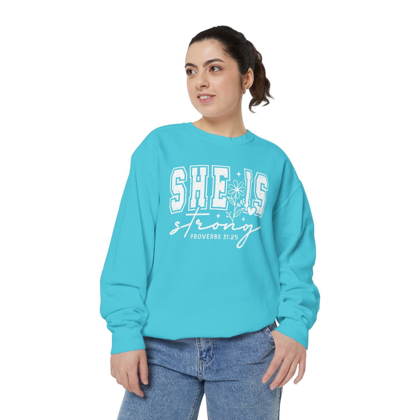 COMFORT COLORS - Classic White Sweatshirt — Garment-Dyed Cozy Crewneck