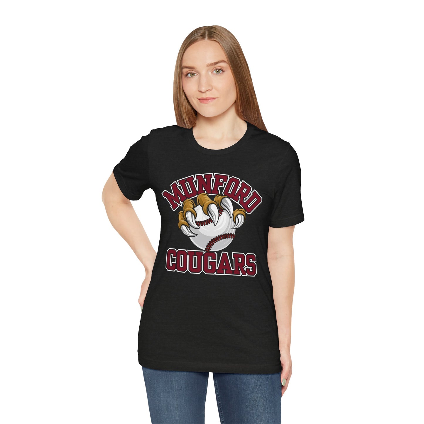 Munford Cougars Baseball T-Shirt — Claw & Ball School Spirit Tee