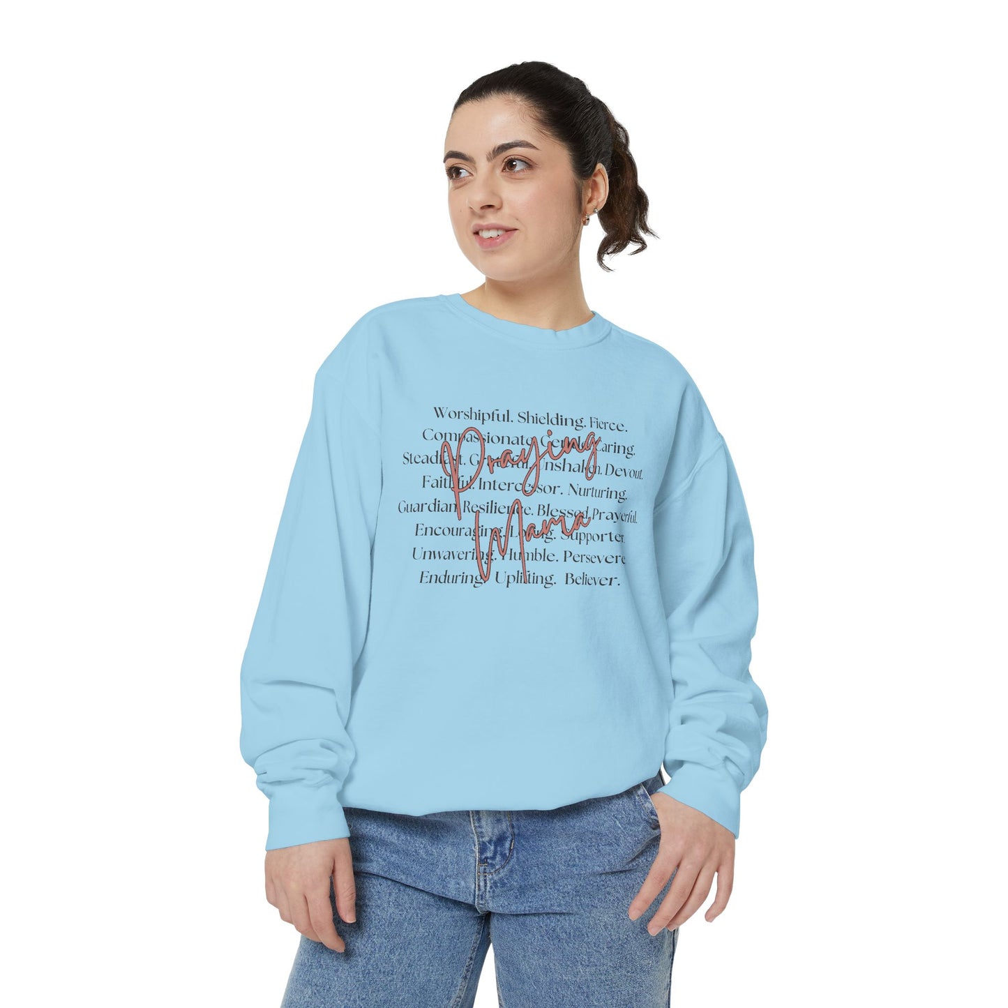 COMFORT COLORS - Peace Script Sweatshirt — Inspirational 'Peace' Typography Crewneck