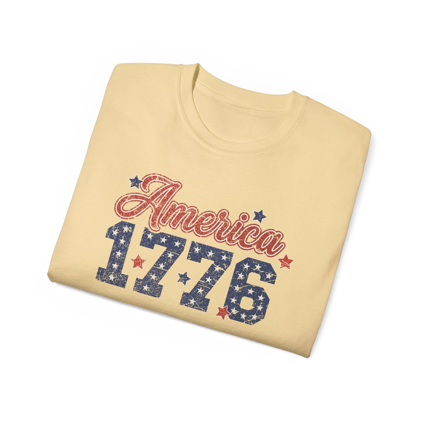 America 1776 Patriotic T-Shirt — Fourth of July USA Stars & Stripes Tee
