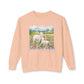 COMFORT COLORS - Shepherd Lamb Crewneck Sweatshirt — "Thou Wilt Keep Him in Perfect Peace" Floral Lamb Design