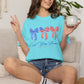 God Bless America Patriotic T-Shirt — Red, White & Blue Bow Design