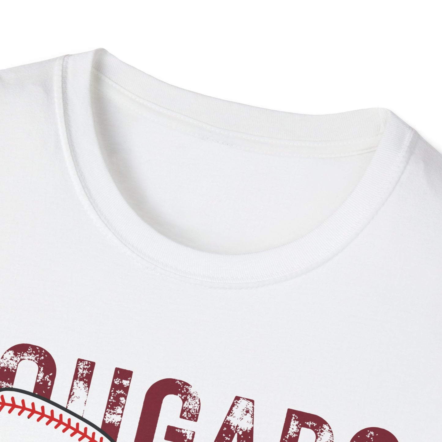 Cougars Bow Baseball T-Shirt — Cheer Team Spirit Tee