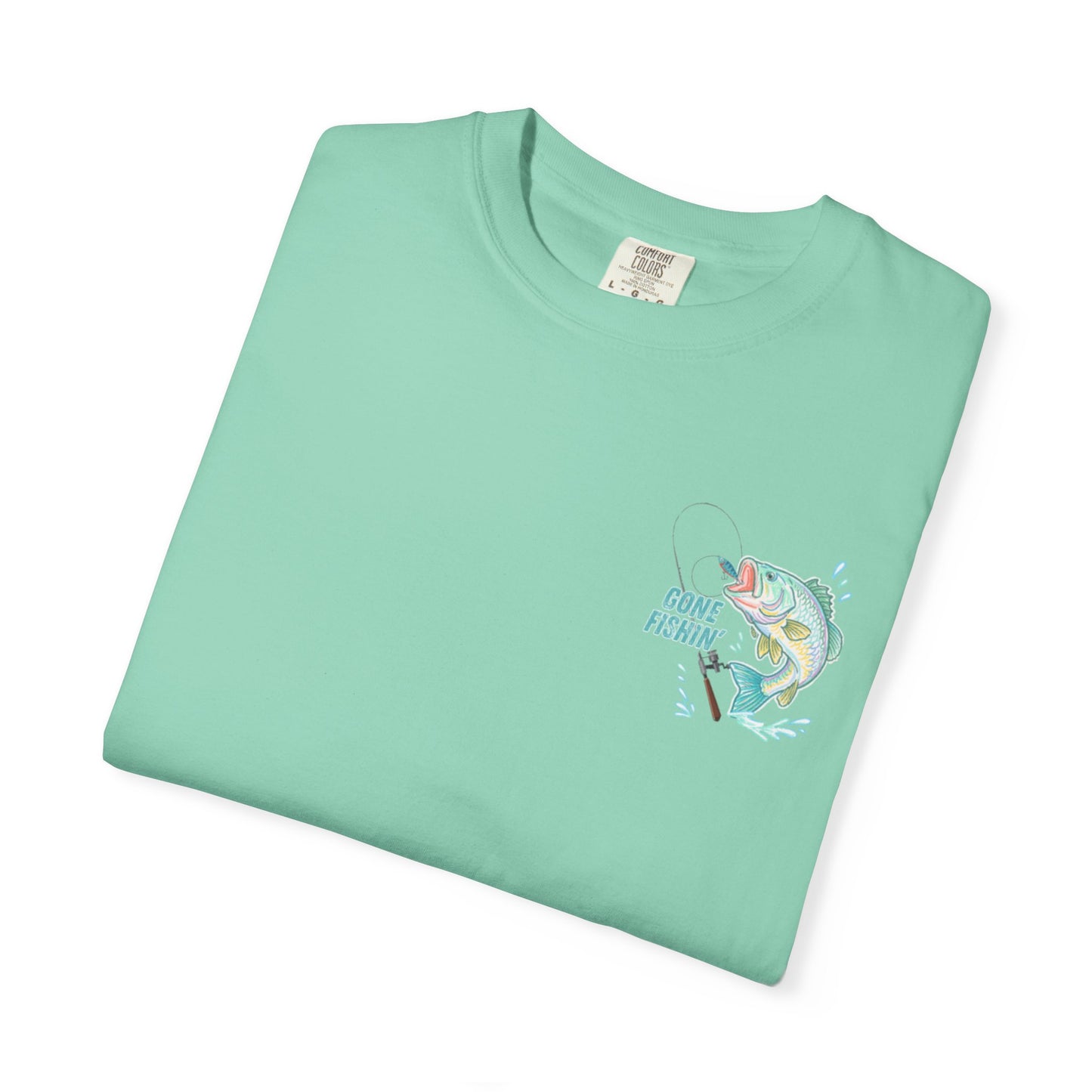 COMFORT COLORS - Catch me at the lake 2 side design tee