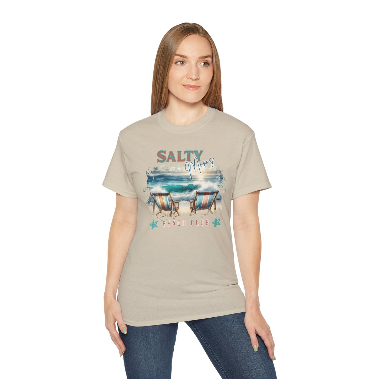 Salty Vibes Beach Club Tee — Retro Coastal Surf T-Shirt