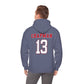 Twins Baseball Hoodie — Tipton County Team Logo & Custom Number (Chapman 13)