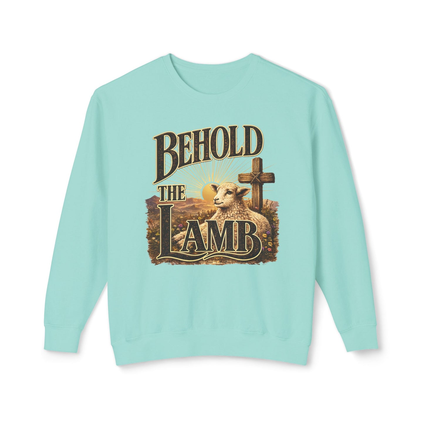 COMFORT COLORS - Behold the Lamb Sweatshirt — Christian Easter Crewneck
