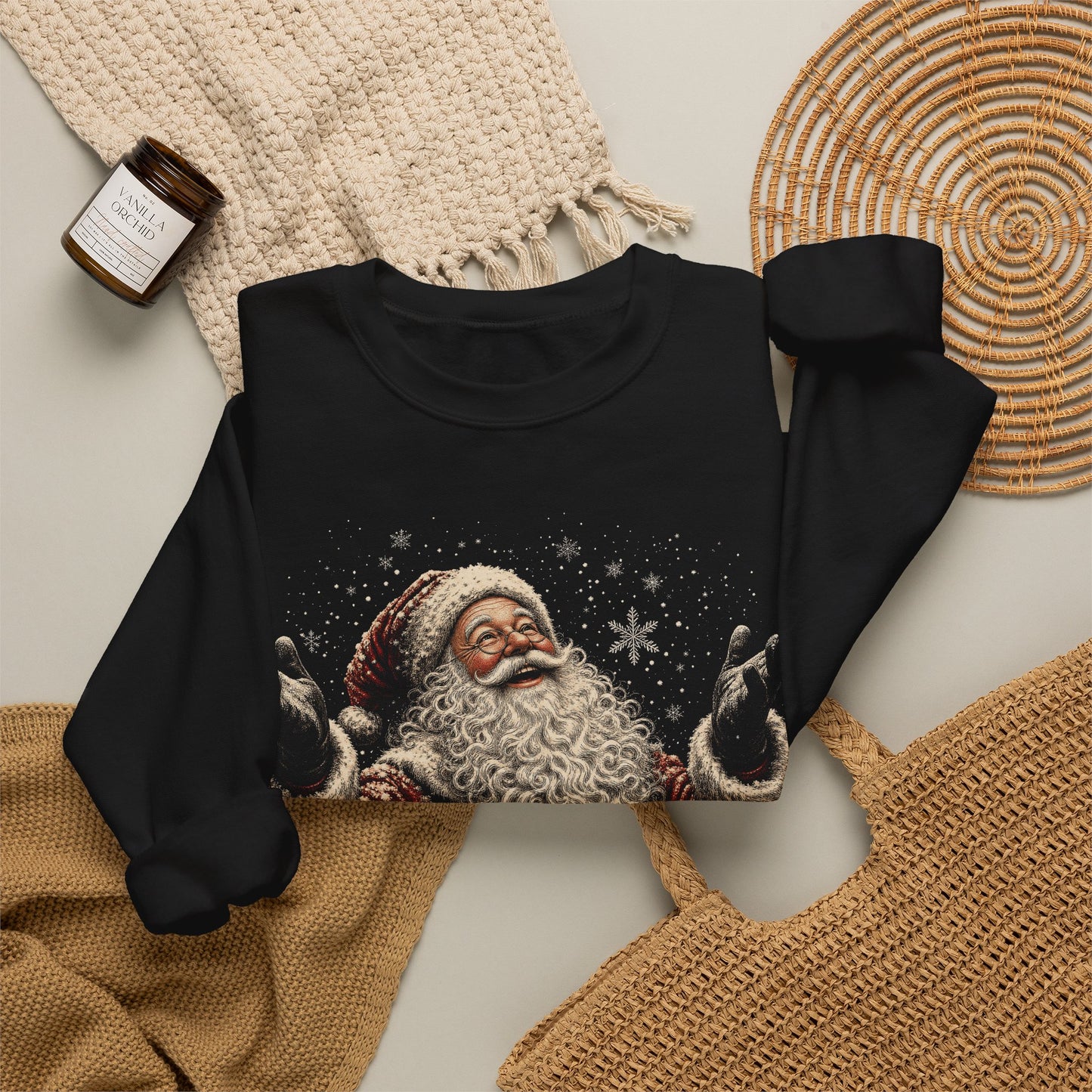 GILDAN - Vintage Santa Christmas Crewneck Sweatshirt