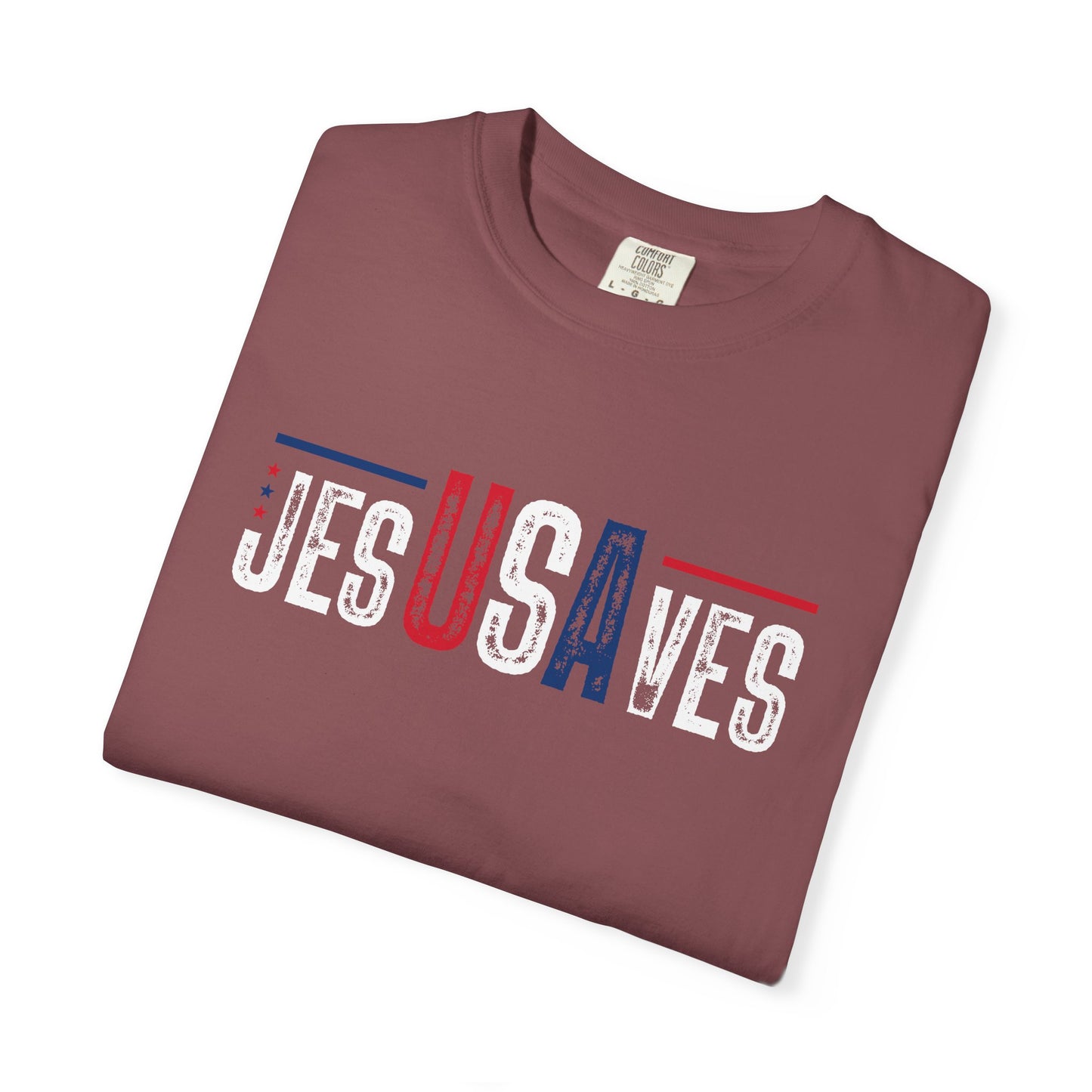 COMFORT COLORS - USA Minimalist Flag T-Shirt — Patriotic Red & Blue Graphic Tee