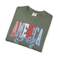 COMFORT COLORS  - America Graphic T-Shirt – Patriotic Red White Blue Tee with Ribbon