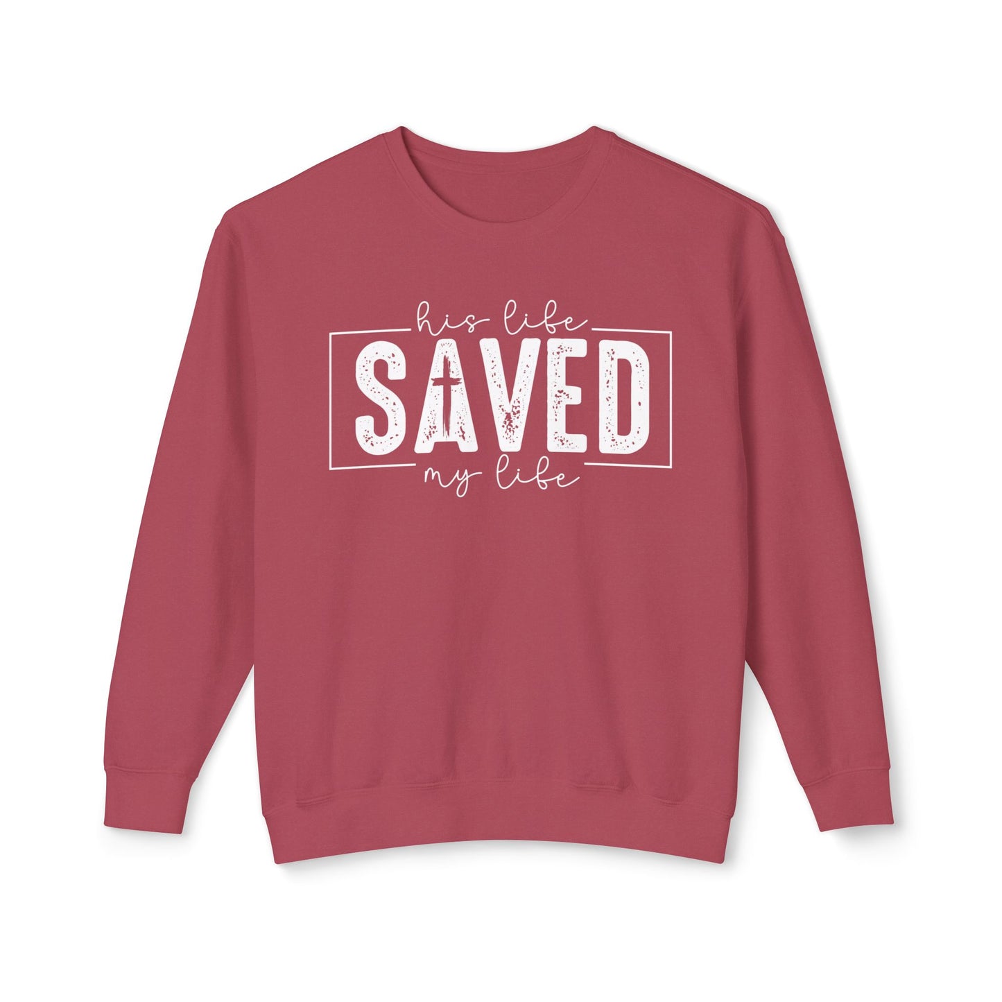 COMFORT COLORS - Saved By Grace Sweatshirt — Christian Inspirational Crewneck