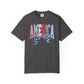 COMFORT COLORS  - America Graphic T-Shirt – Patriotic Red White Blue Tee with Ribbon