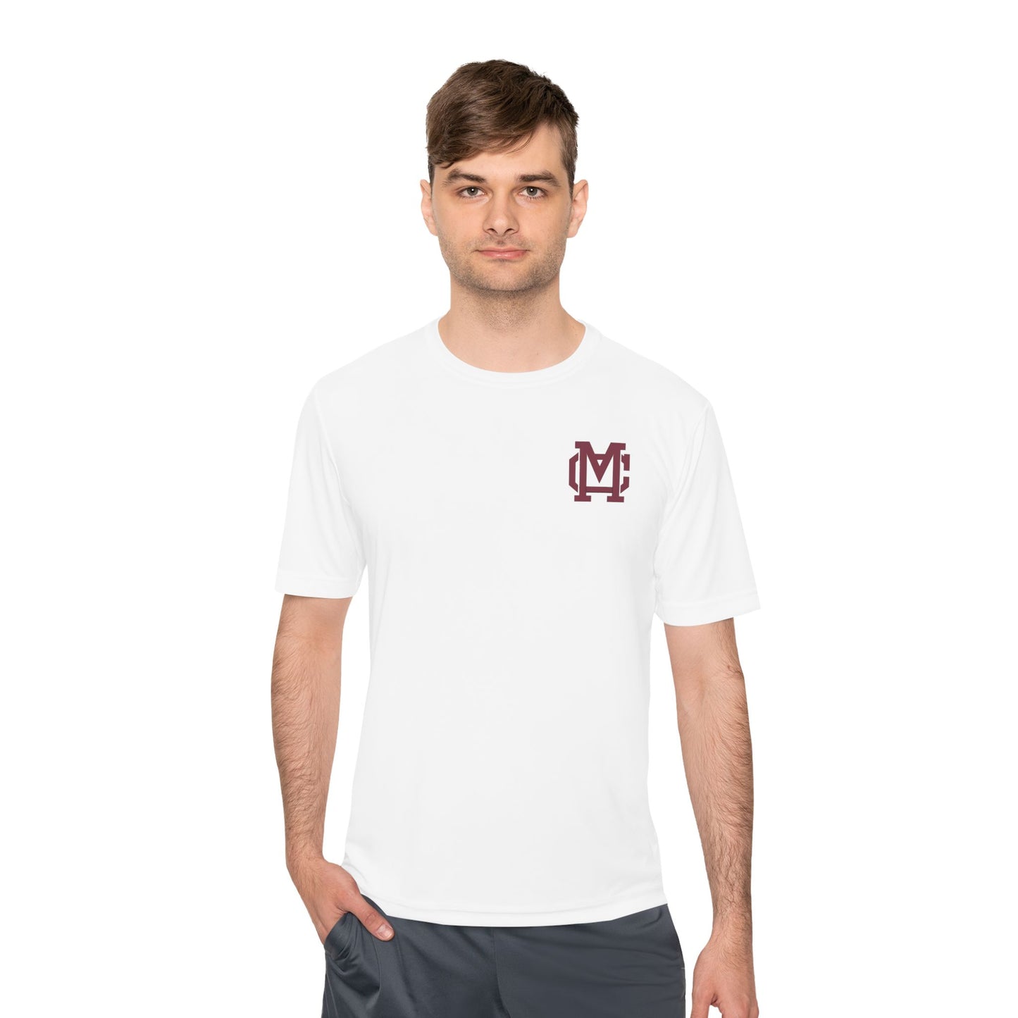 Moisture-Wicking Performance Tee with Maroon MC Chest Logo