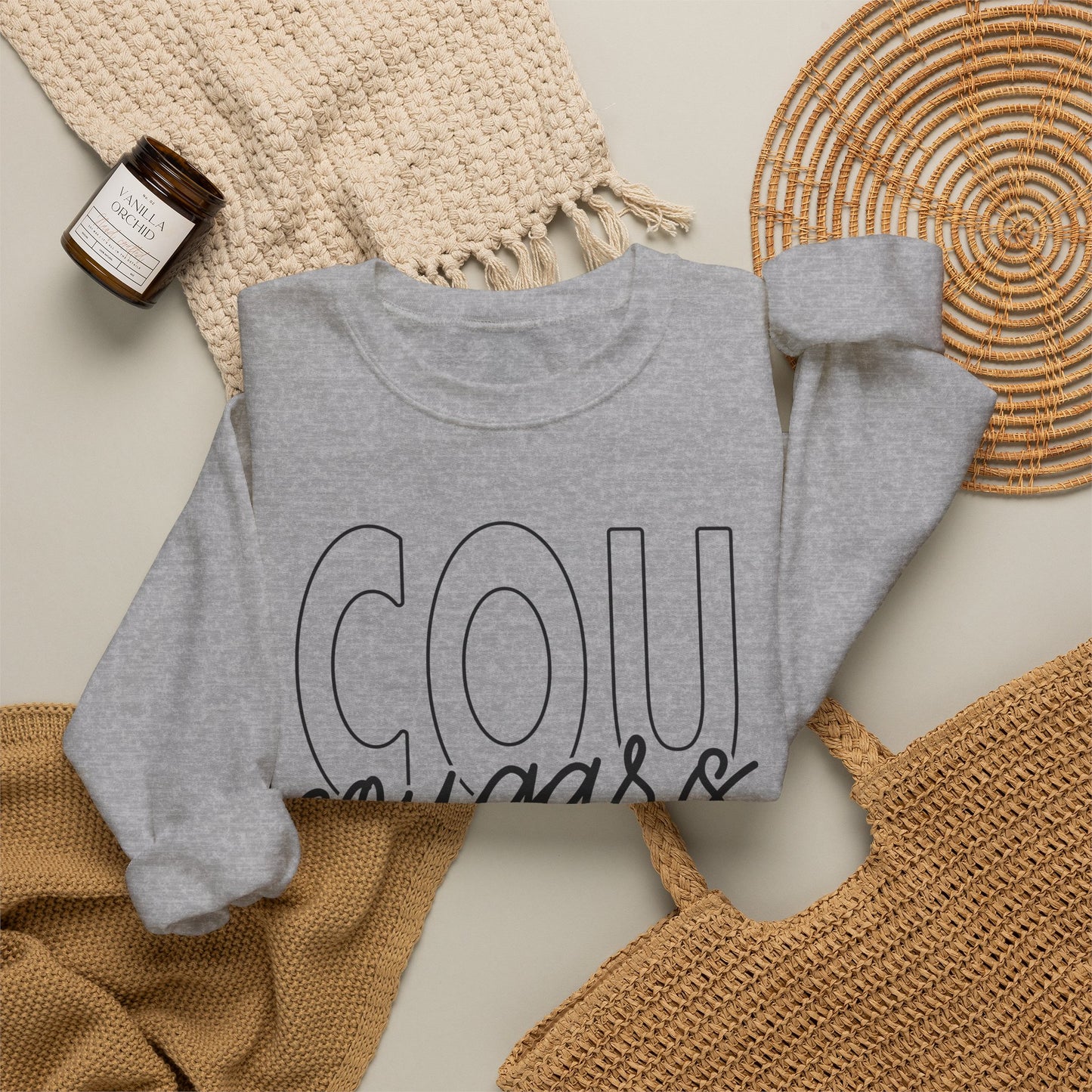 GILDAN -Cougars Script Crewneck Sweatshirt