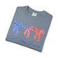 God Bless America Patriotic T-Shirt — Red, White & Blue Bow Design