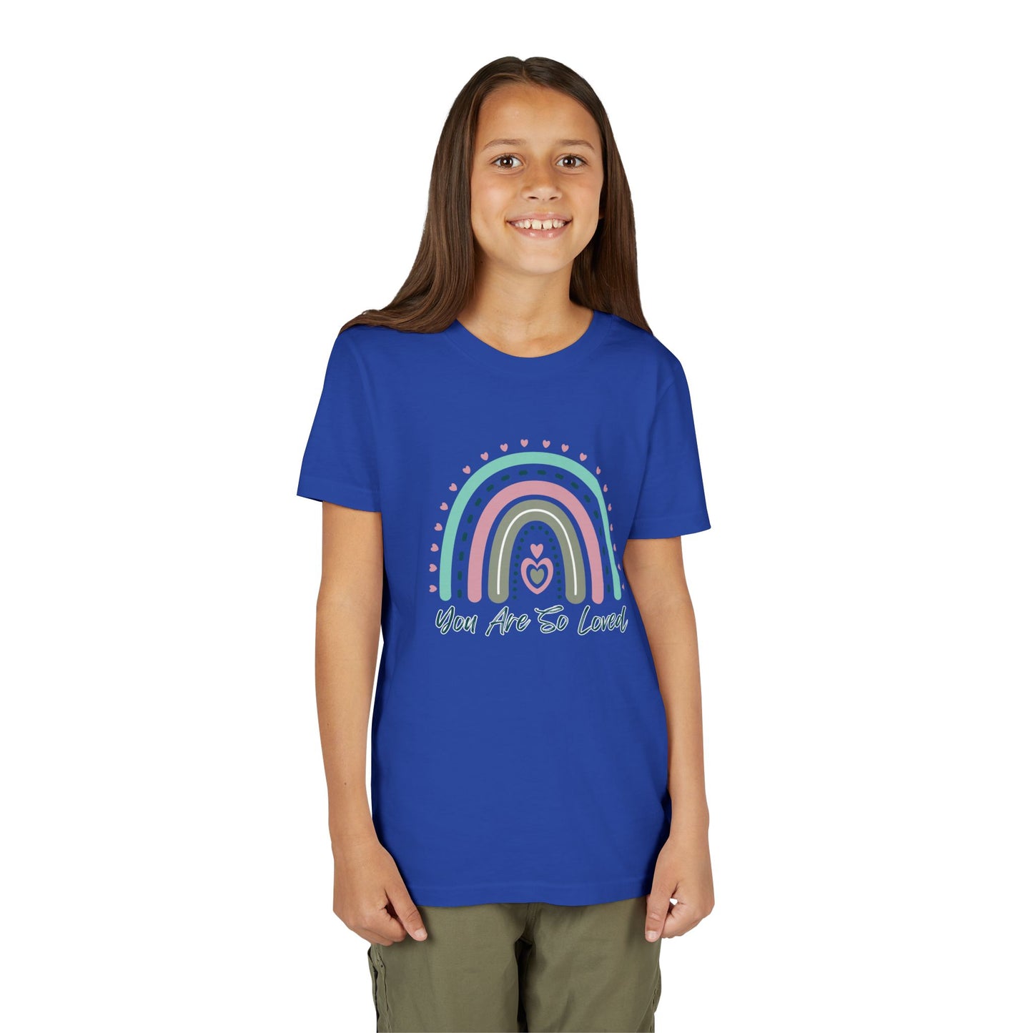 BELLA CANVAS-Youth Tee — Pastel Rainbow “You Are So Loved” Kids T‑Shirt