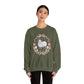 HE LEFT THE 99 WITH RIBBON FRAME ADULT SWEATSHIRT - FRONT AND BACK PRINT