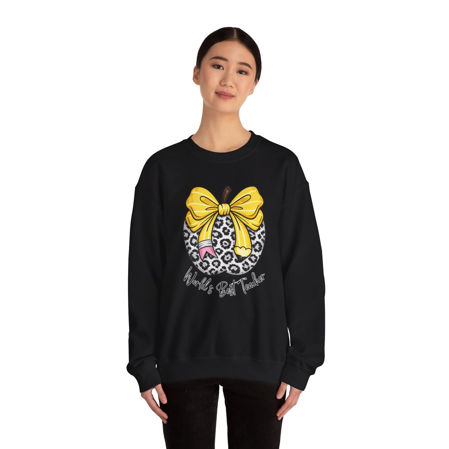 GILDAN - World's Best Teacher Unisex Heavy Blend™ Crewneck Sweatshirt