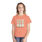 COMFORT COLORS - Easter Floral Bunny Youth Tee — 'Because He Lives'