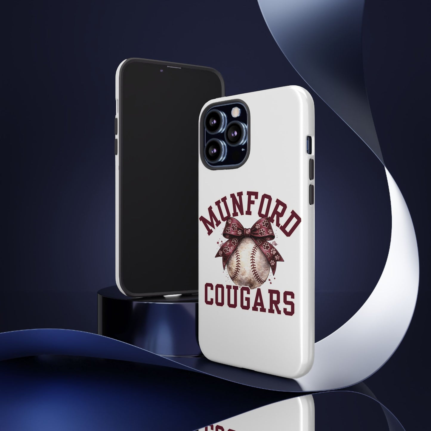 *** NEED TO PERSONALIZE THIS ? - DO NOT PURCHASE THIS ITEM - EMAIL ME @REFININGFAITHCOMPANY@GMAIL.COM - Munford Cougars Baseball Phone Case - Tough Cases Sports Team Phone Cover