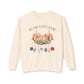 COMFORT COLORS -Crewneck Sweatshirt — "No One Fights Alone" Hands & Medical Symbols Support Pullover