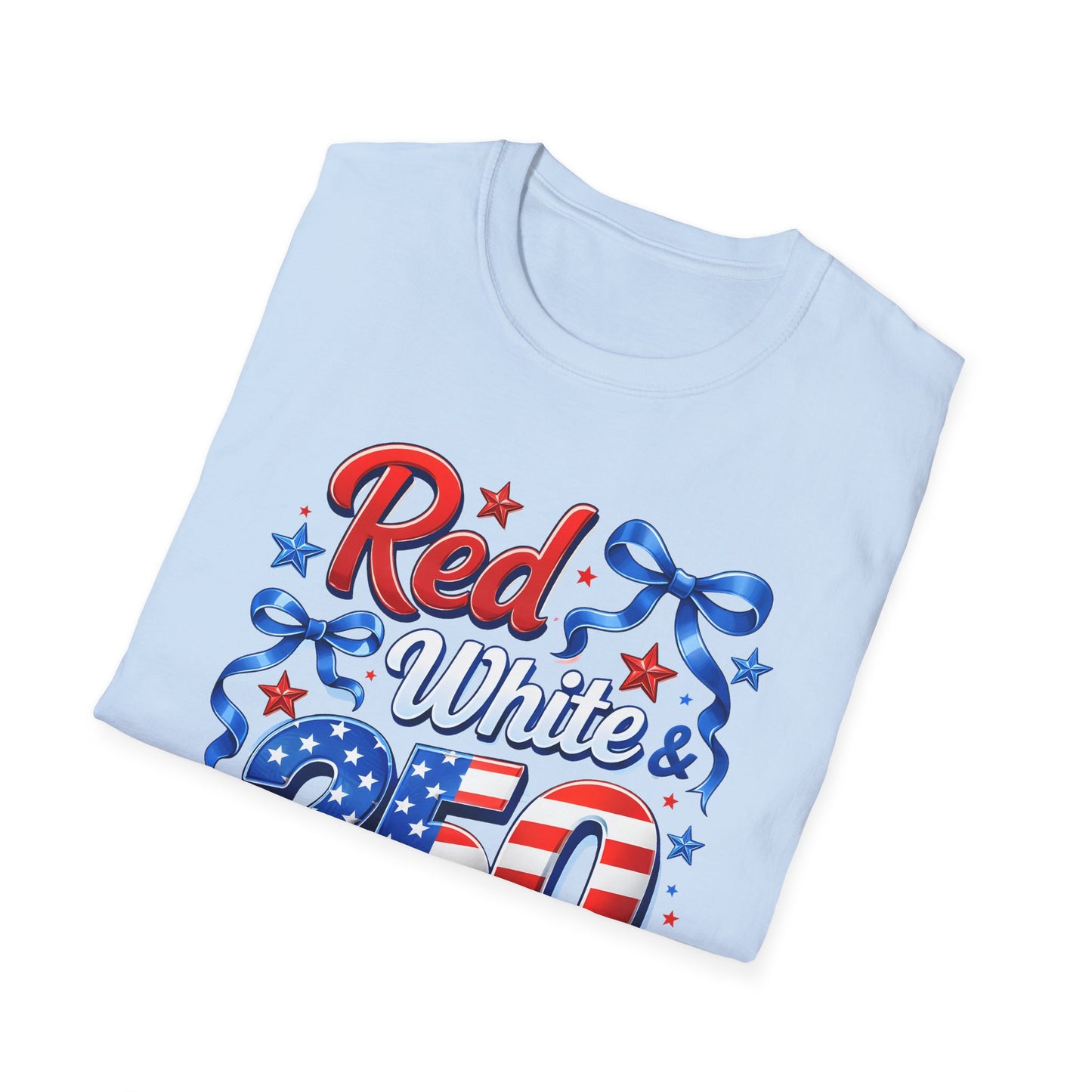 GILDAN - Patriotic "Red White & 4th" T-Shirt — USA Stars & Stripes 4th of July Tee
