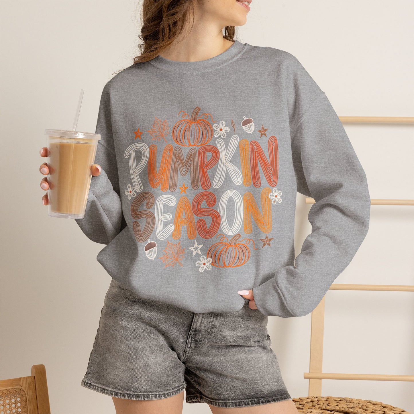 GILDAN - Pumpkin Season Fall Crewneck Sweatshirt