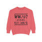 COMFORT COLORS - WWJD? Probably Flip Tables Sweatshirt — Funny Meme Graphic Crewneck