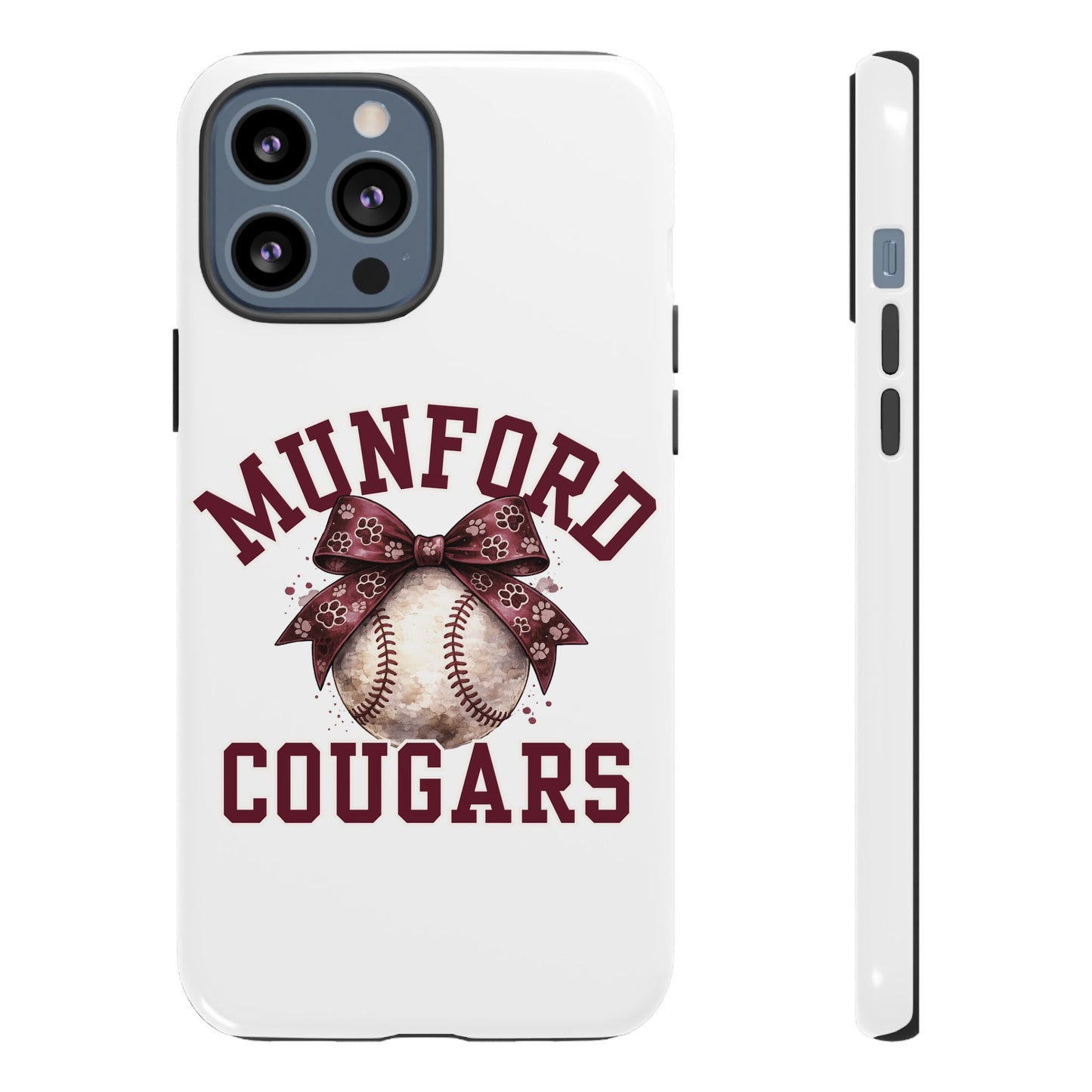 *** NEED TO PERSONALIZE THIS ? - DO NOT PURCHASE THIS ITEM - EMAIL ME @REFININGFAITHCOMPANY@GMAIL.COM - Munford Cougars Baseball Phone Case - Tough Cases Sports Team Phone Cover