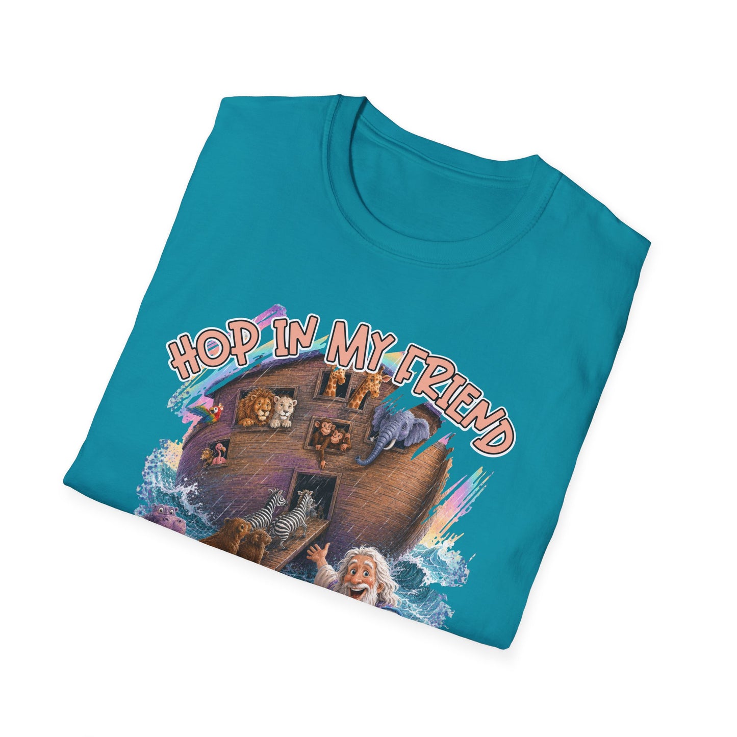 GILDAN - Hop In My Friend T-Shirt — Cute Noah’s Ark Animal Graphic Tee