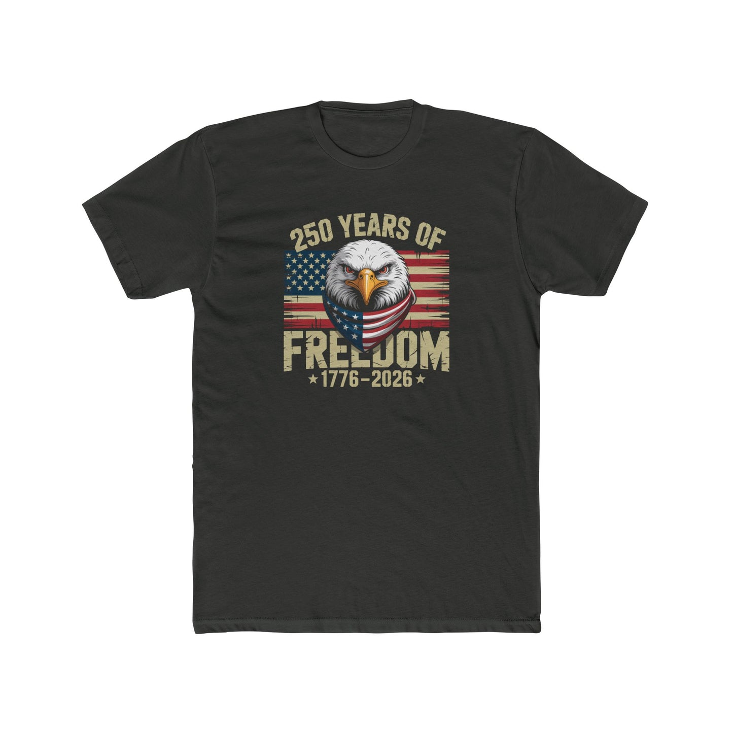 GILDAN - 250 Years of Freedom T-Shirt — 1776–2026 American Flag Eagle Patriotic Tee