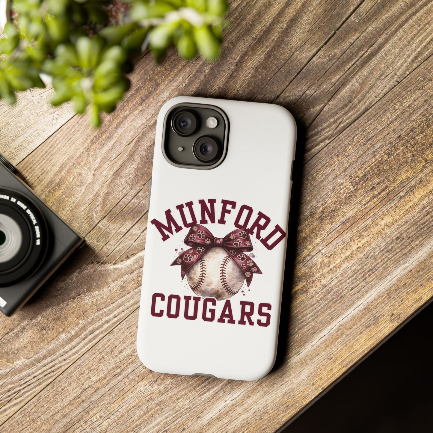 *** NEED TO PERSONALIZE THIS ? - DO NOT PURCHASE THIS ITEM - EMAIL ME @REFININGFAITHCOMPANY@GMAIL.COM - Munford Cougars Baseball Phone Case - Tough Cases Sports Team Phone Cover