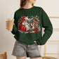 GILDAN - Christmas Santa and Reindeer Crewneck Sweatshirt
