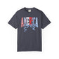 COMFORT COLORS  - America Graphic T-Shirt – Patriotic Red White Blue Tee with Ribbon