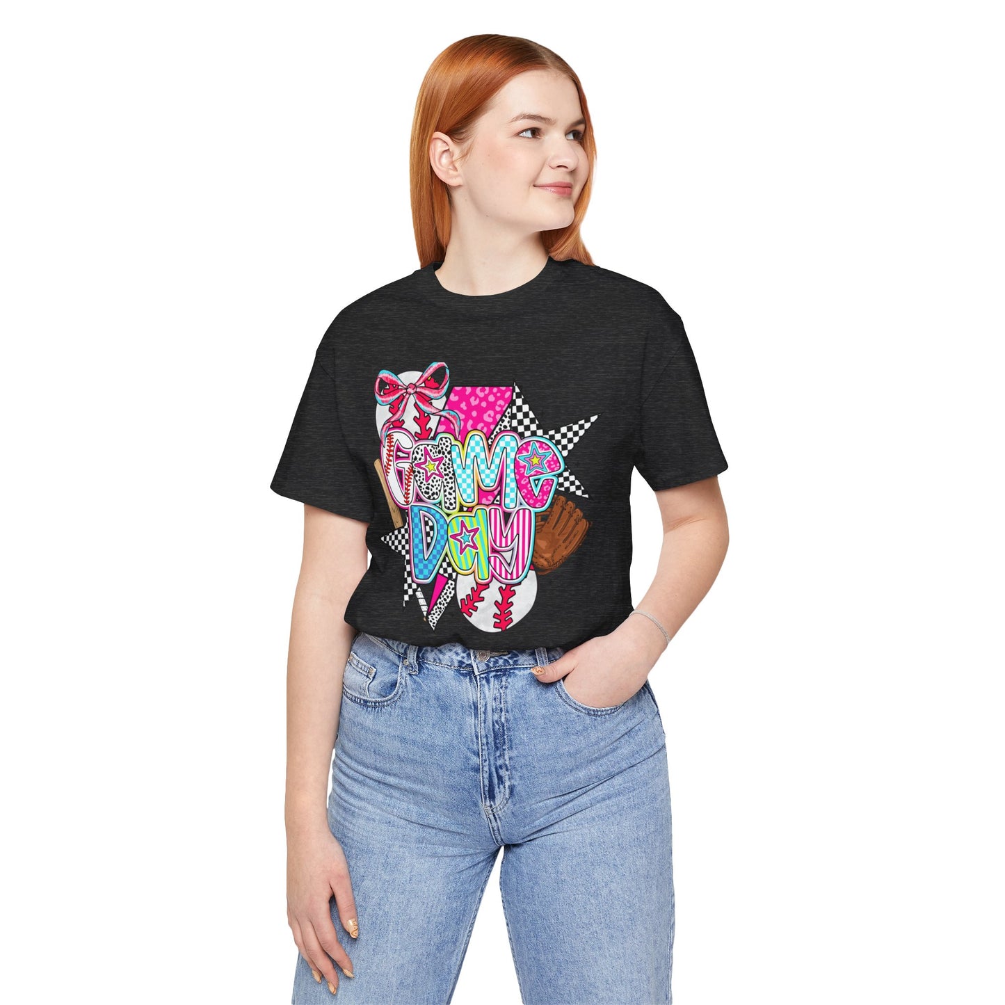 BELLA CANVAS - Baseball Mom Tee – 'Game Day' Colorful Pop Art Soft Cotton T-Shirt