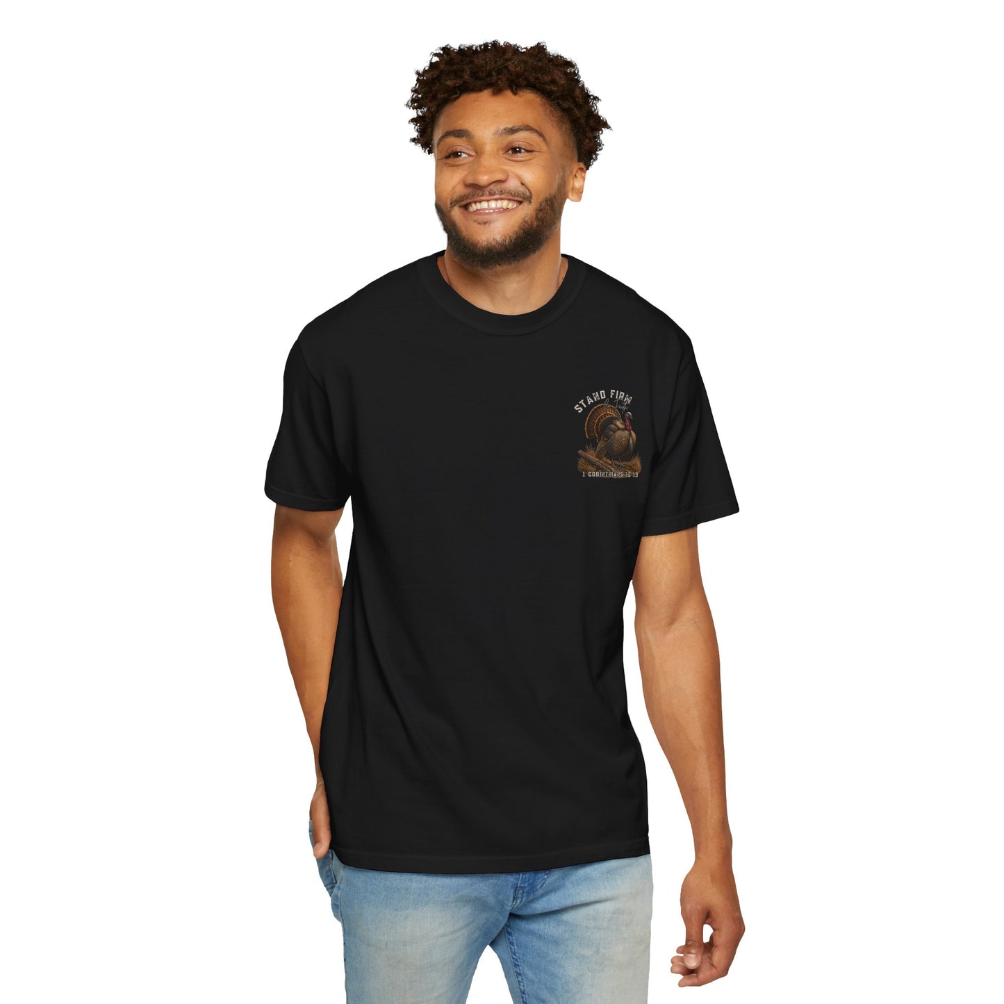 COMFORT COLORS - Stand Firm Turkey T-Shirt – Patriotic Thanksgiving Graphic Tee