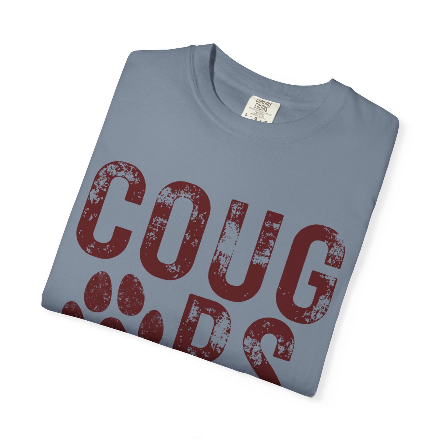 COMFORT COLORS - Cougars Distressed Paw T-Shirt