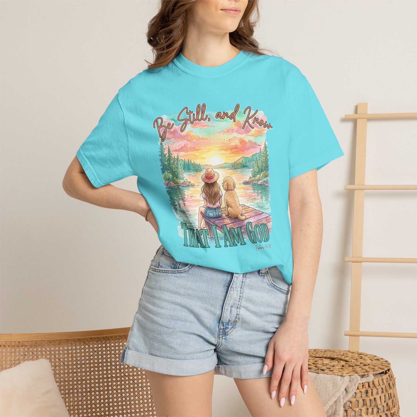 COMFORT COLORS - That I May Know T-Shirt — 'Be Still and Know' Scenic Faith Tee