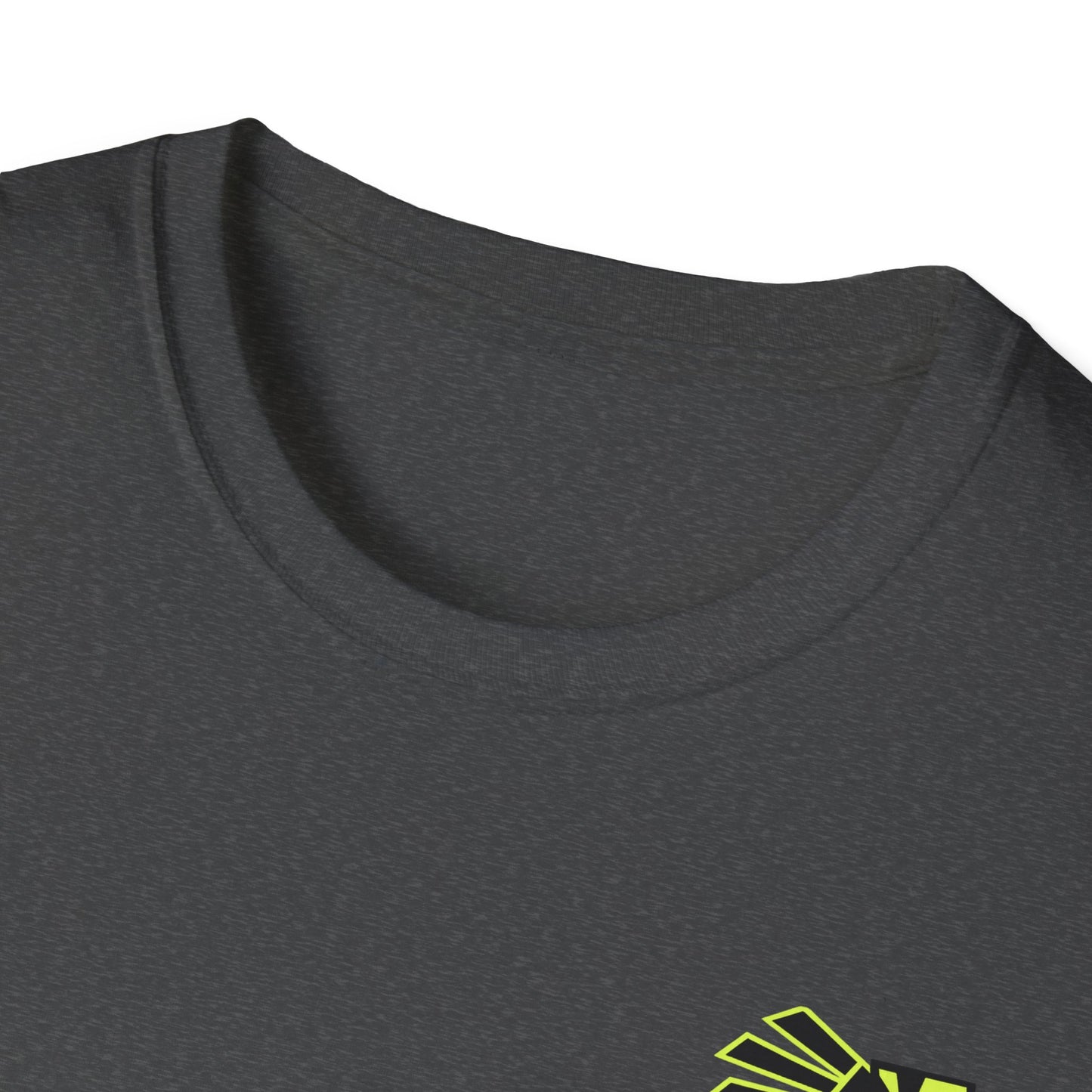 Midsouth Chicks Softball T-Shirt — Neon Green Softball Bow Design