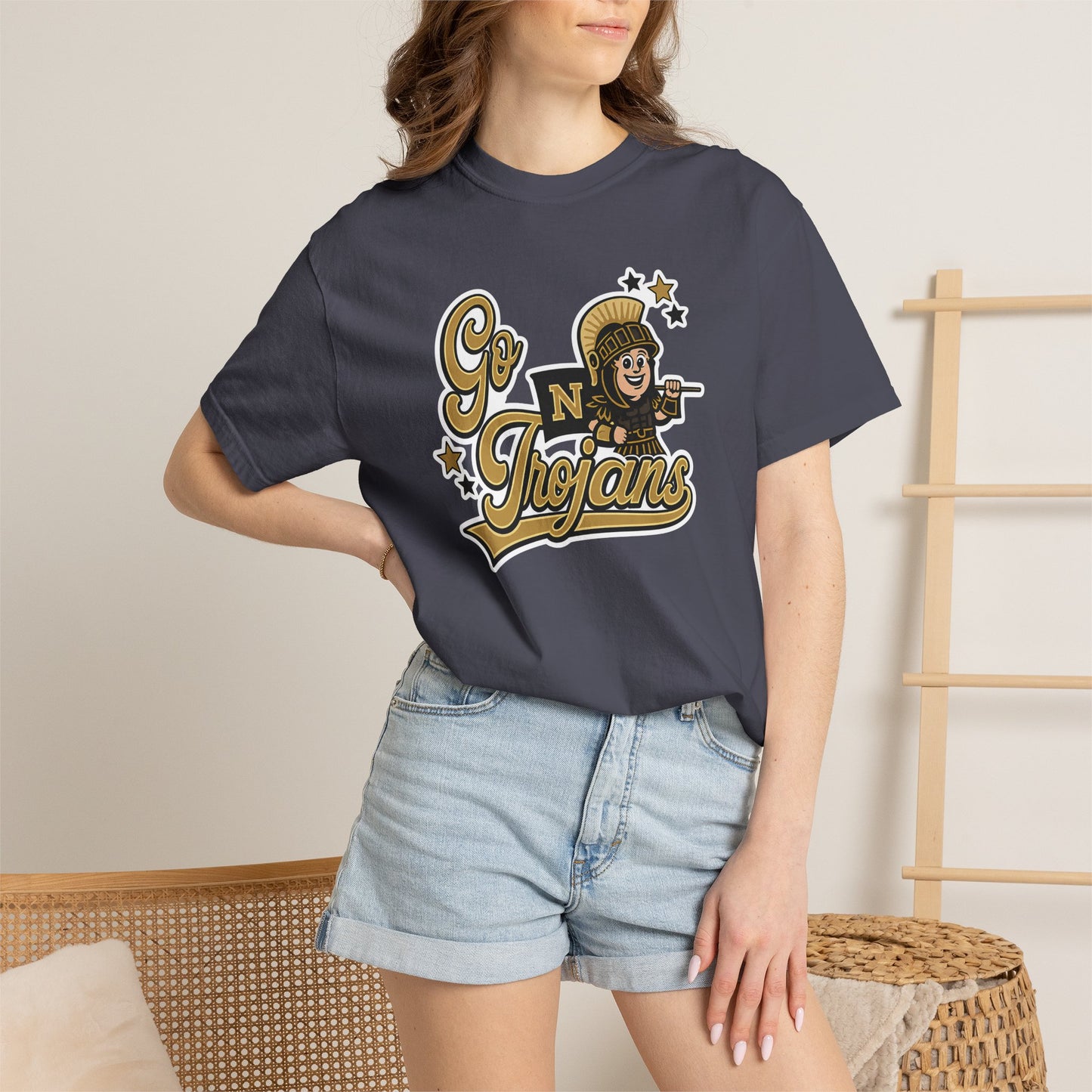 ** SPECIAL ORDER - RHONDA FREEMAN ** Go Trojans T-Shirt — Vintage Mascot College Tee