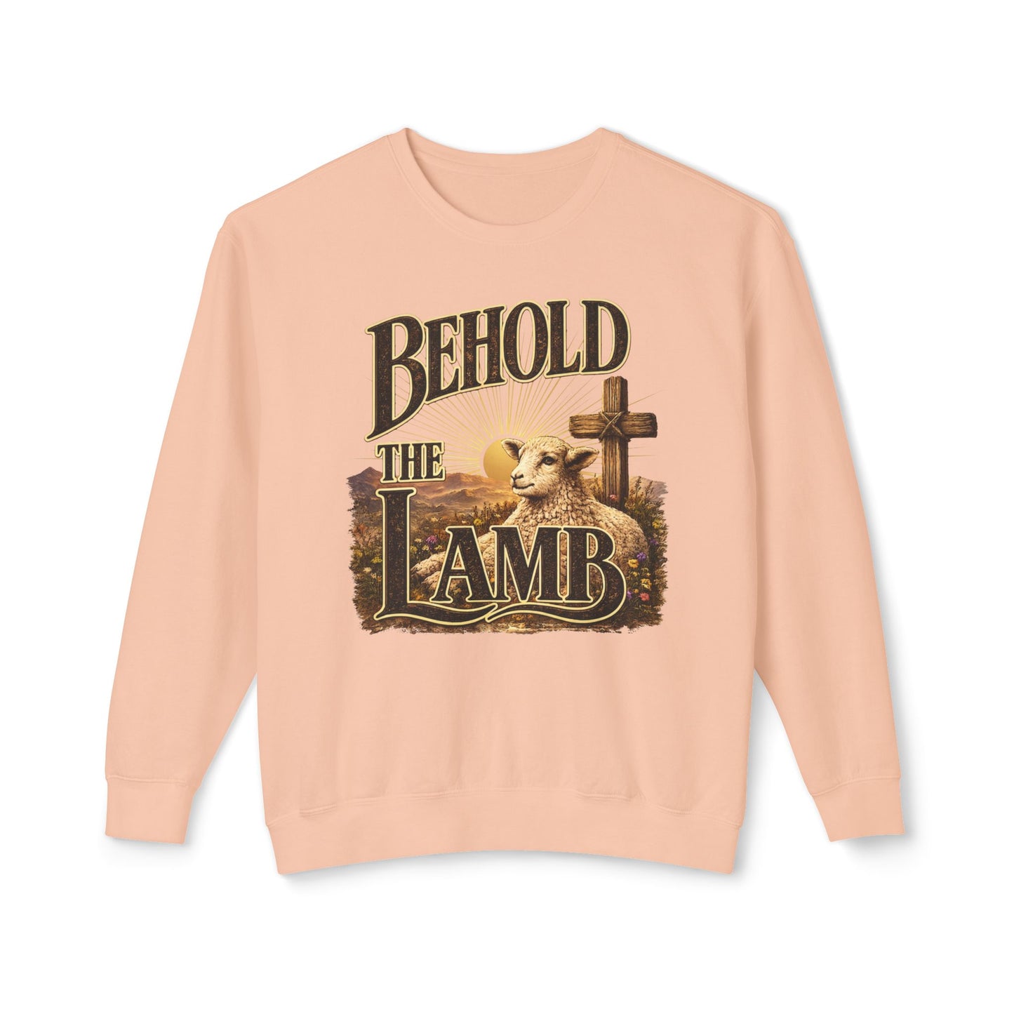 COMFORT COLORS - Behold the Lamb Sweatshirt — Christian Easter Crewneck