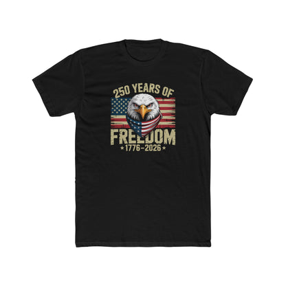 GILDAN - 250 Years of Freedom T-Shirt — 1776–2026 American Flag Eagle Patriotic Tee