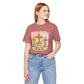 BELLA  CANVAS - Easter Bunny Kneeling at Crosses T‑Shirt — Christian Easter Faith Tee