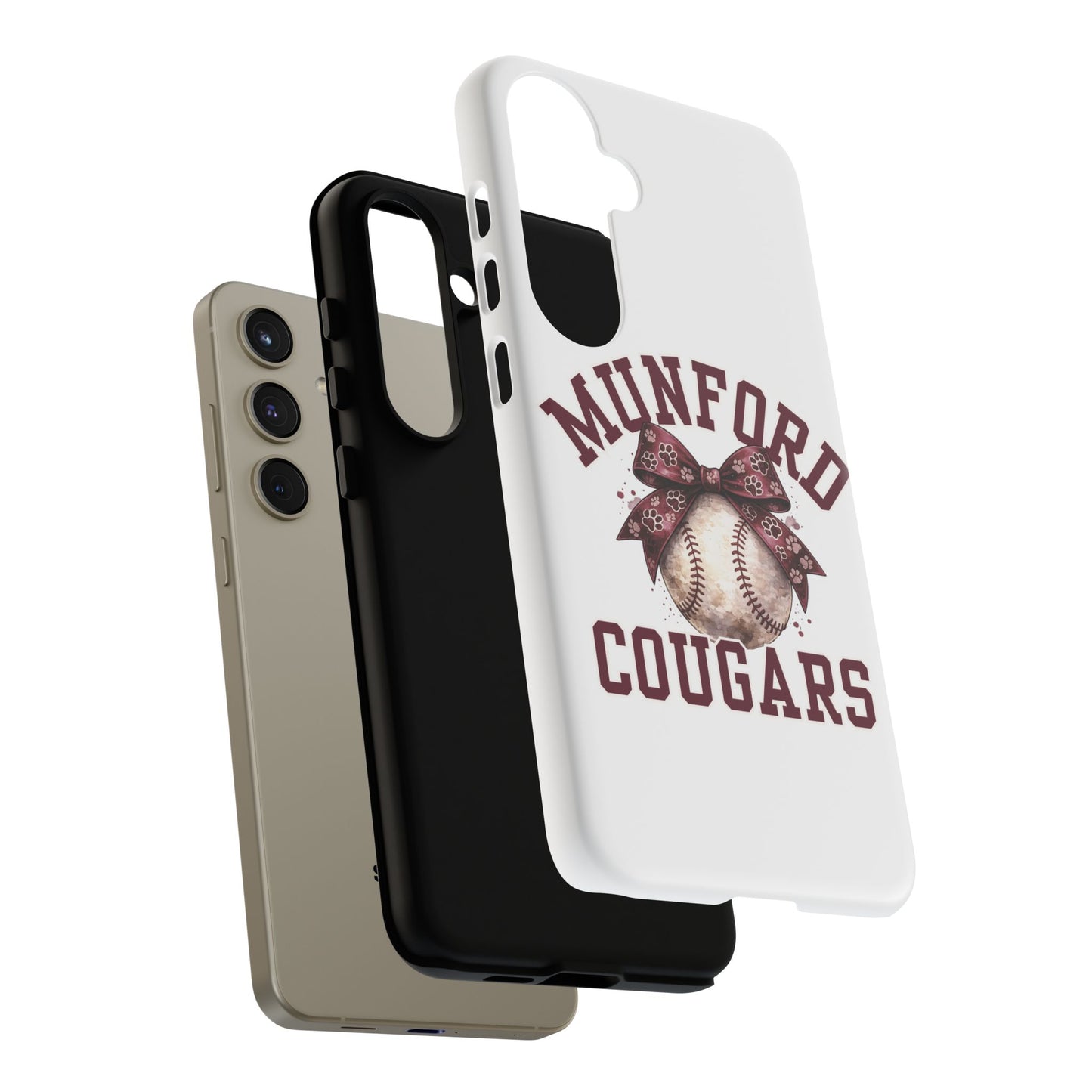 *** NEED TO PERSONALIZE THIS ? - DO NOT PURCHASE THIS ITEM - EMAIL ME @REFININGFAITHCOMPANY@GMAIL.COM - Munford Cougars Baseball Phone Case - Tough Cases Sports Team Phone Cover