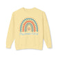 COMFORT COLORS -  Crewneck Sweatshirt - 'Stay Humble & Kind' Pastel Rainbow